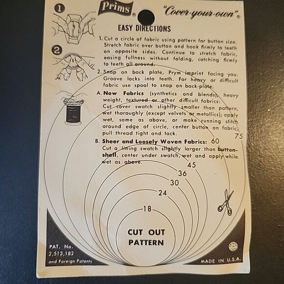 Vintage Prims Cover Your Own Buttons Half Ball 3 Ct. AS IS Size 30-3/4" - Picture 3 of 4